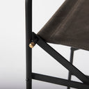 Direttore 193L x 193W x 441H BrownGray Suede W Metal Frame Bar Stool - Default Title