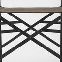 Direttore 193L x 193W x 441H BrownGray Suede W Metal Frame Bar Stool - Default Title