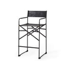 Direttore 193L x 193W x 402H Black Leather WBlack Frame Counter Stool - Default Title