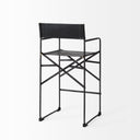 Direttore 193L x 193W x 402H Black Leather WBlack Frame Counter Stool - Default Title