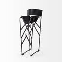 Direttore 193L x 193W x 402H Black Leather WBlack Frame Counter Stool - Default Title