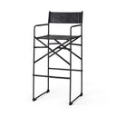 Direttore 193L x 193W x 441H Black Leather Seat WBlack Iron Frame Bar Stool - Default Title