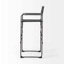 Direttore 193L x 193W x 441H Black Leather Seat WBlack Iron Frame Bar Stool - Default Title