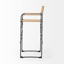 Direttore 193L x 193W x 441H Brown Leather Seat WBlack Iron Frame Bar Stool - Default Title