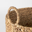 Sivan 197L x 197W x 236H Set of 3 Light Brown Water Hyacinth Round Basket W Handles - Default Title
