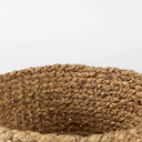 Morocco 157L x 157 Set of 3 Brown Two Tone Water Hyacinth and Cornhusk Round Basket W Handles - Default Title