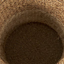 Morocco 157L x 157 Set of 3 Brown Two Tone Water Hyacinth and Cornhusk Round Basket W Handles - Default Title