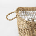 Bellisa 185L x 146W x 110H Set of 2 Medium Brown Seagrass Rectangular Basket W Handles - Default Title