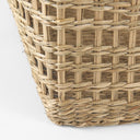 Bellisa 185L x 146W x 110H Set of 2 Medium Brown Seagrass Rectangular Basket W Handles - Default Title