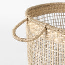 Bowie 197L x 197W x 197H Set of 3 Medium Brown Seagrass Round Basket W Handles - Default Title