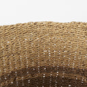 Vance 177L x 177W x 118H Light Brown Palm Leaf and Seagrass Round Basket W Handles - Default Title