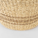 Vance 177L x 177W x 118H Light Brown Palm Leaf and Seagrass Round Basket W Handles - Default Title