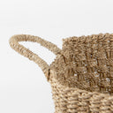 Emra 173L x 118W x 79H Set of 3 Light Brown Seagrass Rectangular Basket W Handles - Default Title