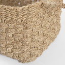 Emra 173L x 118W x 79H Set of 3 Light Brown Seagrass Rectangular Basket W Handles - Default Title