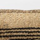Emma 173L x 130W x 110H Set of 2 Light Brown Seagrass Rectangular Basket W Black Stripes - Default Title
