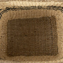 Emma 173L x 130W x 110H Set of 2 Light Brown Seagrass Rectangular Basket W Black Stripes - Default Title