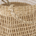 Nova 150L x 150W x 94H Set of 2 Light Brown Seagrass Woven Round Basket W Long Handle - Default Title