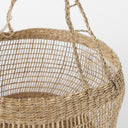 Nova 150L x 150W x 94H Set of 2 Light Brown Seagrass Woven Round Basket W Long Handle - Default Title