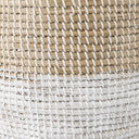 Maddie 138L x 138W X 150H Set of 3 Light Brown WWhite Dipped Seagrass Round Basket W Handles - Default Title