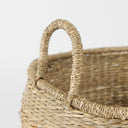 Bradley 181L x 181W x 160H Set of 2 Light Brown WStriped Seagrass Basket W Handles - Default Title