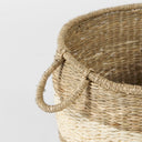 Bradley 181L x 181W x 160H Set of 2 Light Brown WStriped Seagrass Basket W Handles - Default Title