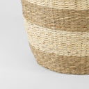 Bradley 181L x 181W x 160H Set of 2 Light Brown WStriped Seagrass Basket W Handles - Default Title