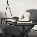 Sophia 55 L x 55 W x 85 H White Marble Decor Stand - Default Title
