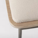 Camille 555L x 160W x 170H Cream Fabric Seat W Metal Frame Bench - Default Title