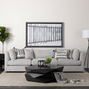 Kimia 20L x 20W White and Black Fabric Herringbone and Fringed Decorative Pillow Cover - Default Title