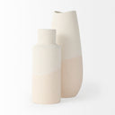 Salar 45L x 45W x 110H Cream Gourd Style Crackled Ceramic Vase - Default Title