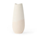Salar 59L x 59W x 140H Cream Conical Crackled Ceramic Vase - Default Title