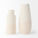 Salar 59L x 59W x 140H Cream Conical Crackled Ceramic Vase - Default Title