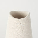 Salar 59L x 59W x 140H Cream Conical Crackled Ceramic Vase - Default Title
