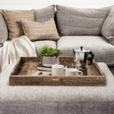 Carson Large 30L x 30W Brown Reclaimed Wood Tray - Default Title