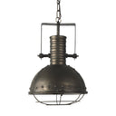 Zaio 125Lx 125W x 185H Weathered Antique Gold Metal Caged Bulb Pendant Light - Default Title