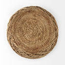 Allium Brown Handwoven Wool Cylindrical Pouf - Default Title