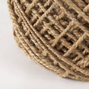 Allium Brown Handwoven Wool Cylindrical Pouf - Default Title