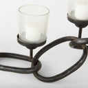 Quito Black Metal Chain-Link Five Candle Table Candle Holder - Default Title