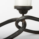 Quito Black Metal Chain-Link Five Candle Table Candle Holder - Default Title