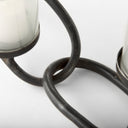 Quito Black Metal Chain-Link Five Candle Table Candle Holder - Default Title