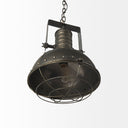 Zaio 125Lx 125W x 185H Weathered Antique Gold Metal Caged Bulb Pendant Light - Default Title