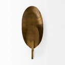 Clarence 70L x 53W x 170H Metal Hammered Gold Round Wall Sconce - Default Title