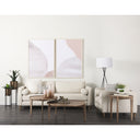 Loretta 407L x 362W x 339H Cream Fabric Chair W Two Bolster Cushions - Default Title