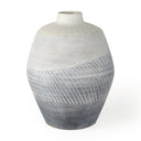 Blume 10H Off-White w Gray Textured Vase - Default Title