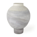 Blume 125H Off-White w Gray Textured Vase - Default Title