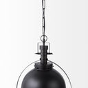 Leighton II 15x20 Black Metal Spherical Pendant Light - Default Title