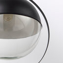 Leighton II 15x20 Black Metal Spherical Pendant Light - Default Title