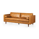 Svend 880L x 380W x 340H Tan Leather Sofa - Default Title