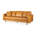 DArcy 880L x 370W x 340H Tan Leather Sofa - Default Title