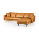 DArcy 111L x 70D x 33H Tan Leather Right Chaise Sectional - Default Title
